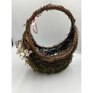 Grapevine Moss Basket Women OS Brown Very Good Cottagecore Floral